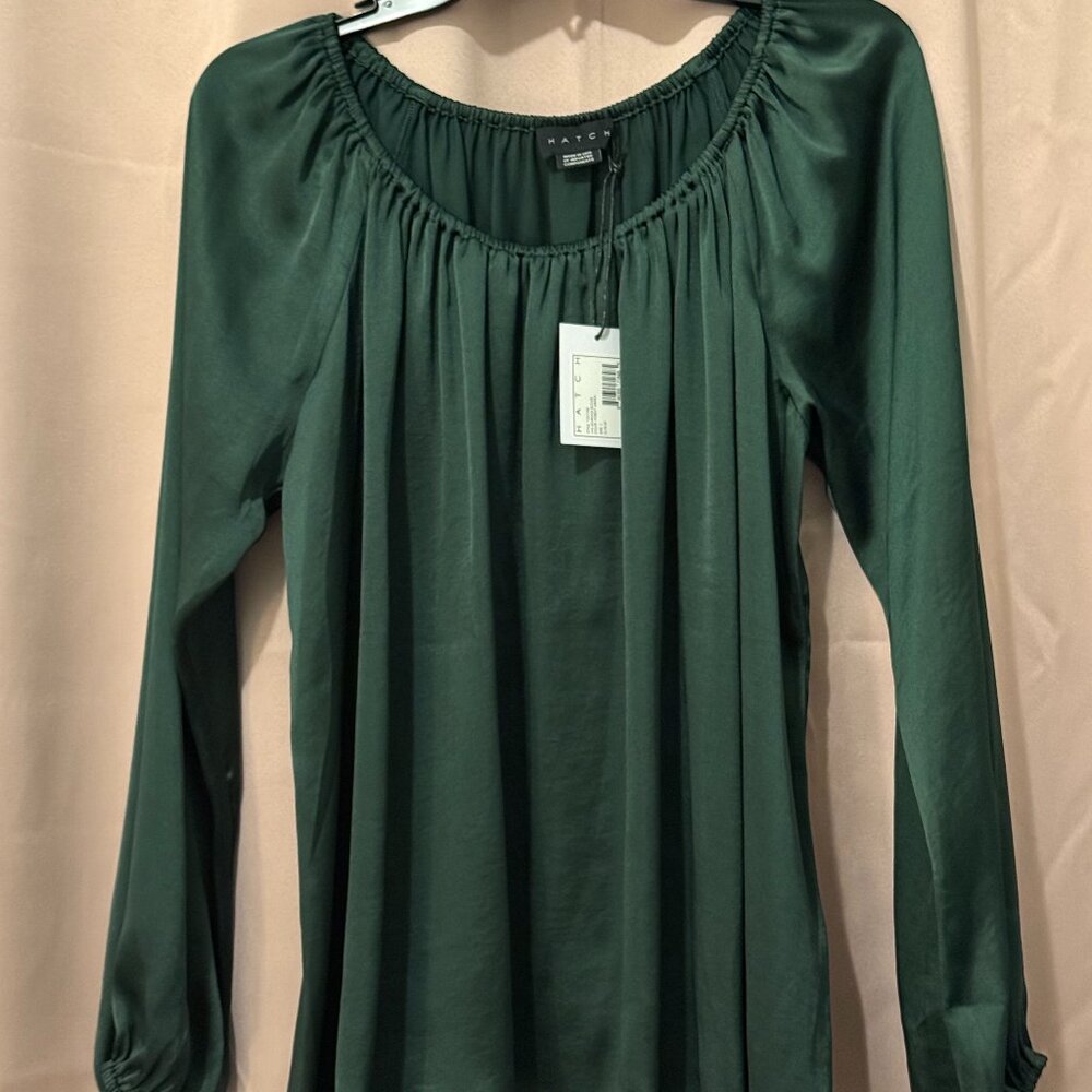 HATCH Brand. Forrest Green Blouse. Size 1. NEW WITH TAGS